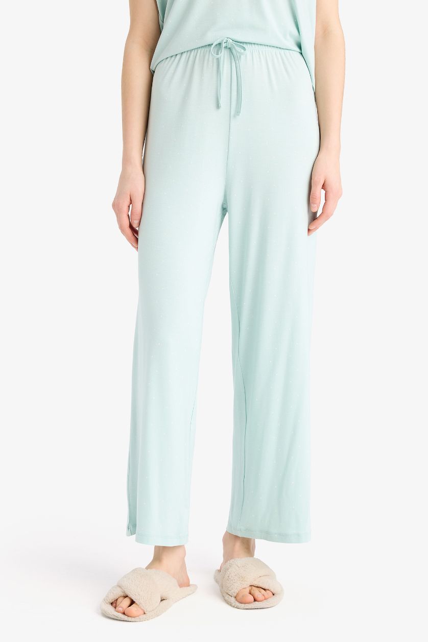 نساء نعناع طقم بيجاما قصة عادية بأكمام قصيرة من قطعتين