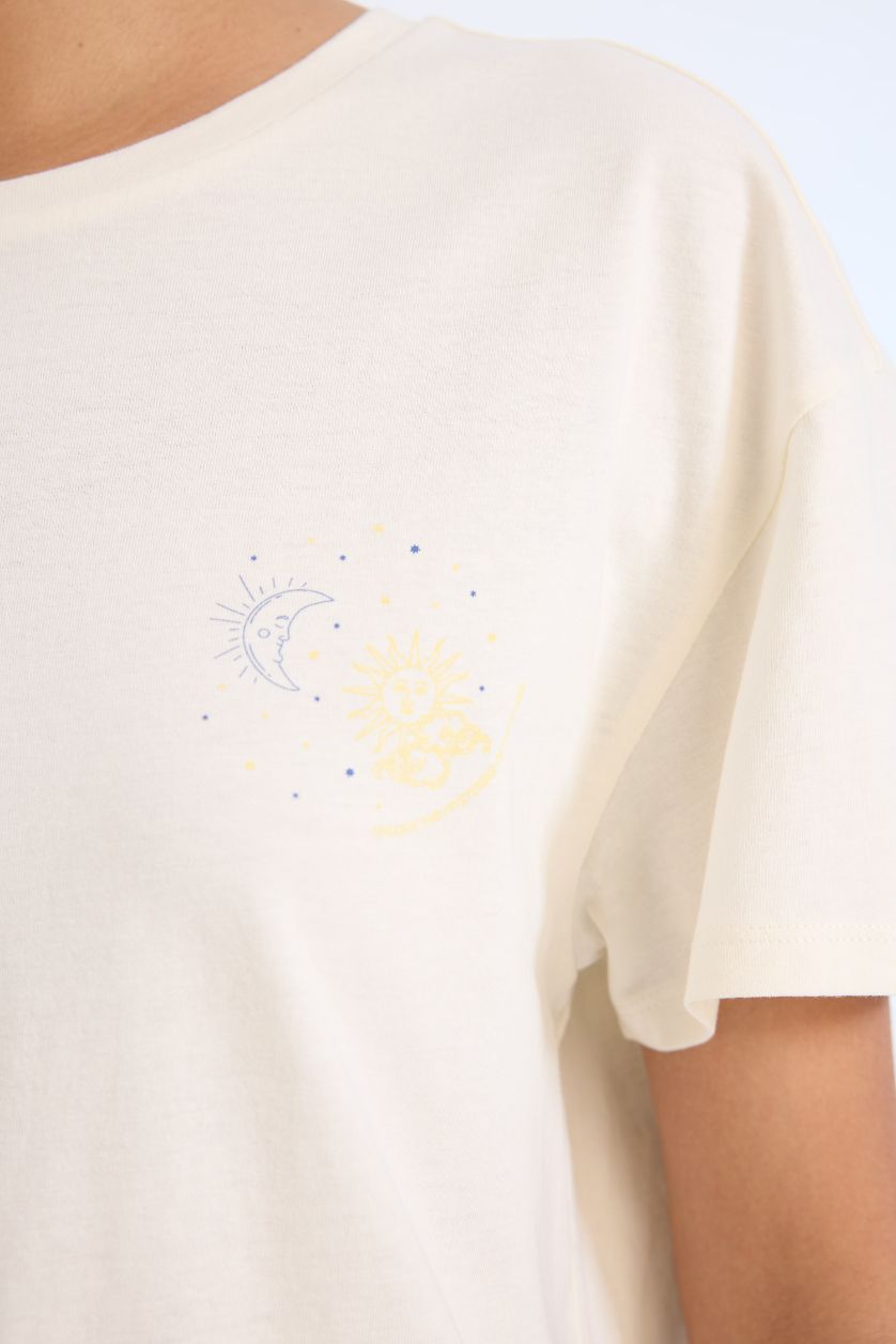 WOMAN Indigo Fall in Love Regular Fit Short Sleeve 2 Piece Set