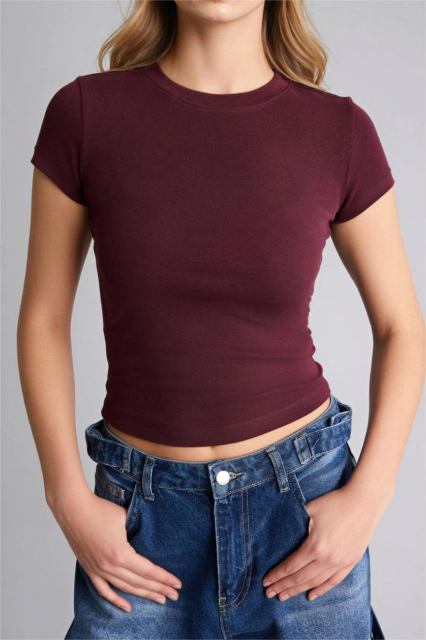 WOMAN Bordeaux Woman Short Sleeve T-Shirt