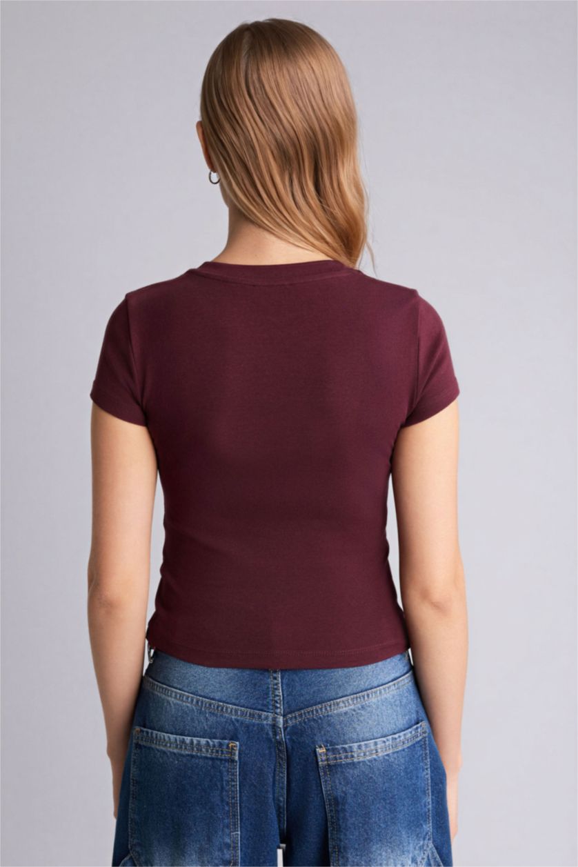 WOMAN Bordeaux Woman Short Sleeve T-Shirt