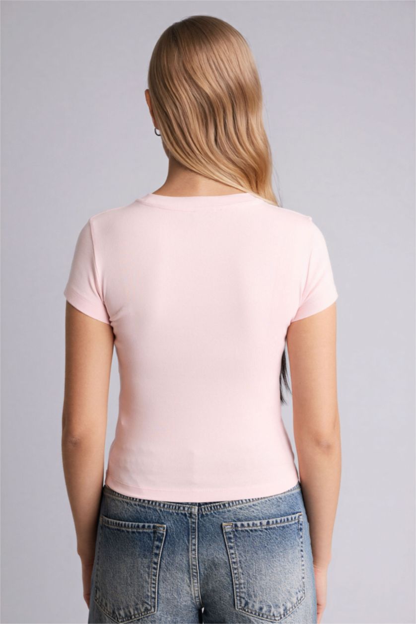 WOMAN Light Pink Woman Short Sleeve T-Shirt