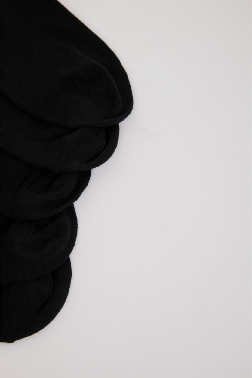 Erkek Siyah Erkek 5'li Pamuklu Sneaker Çorap