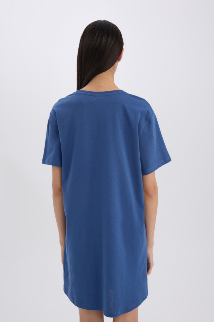 Женщины Индиго Платье-футболка с круглым вырезом и коротким рукавом, Коллекция Fall in Love