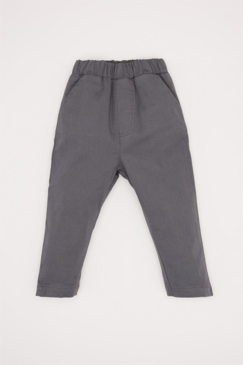 طفل صغير رمادي سيت ولادي قميص كاروهات وبنطلون - قطعتين