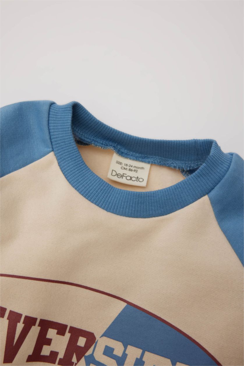 BABY BOY Blue Boy Baby Printed Sweatshirt Sweatpants 2 Piece Set