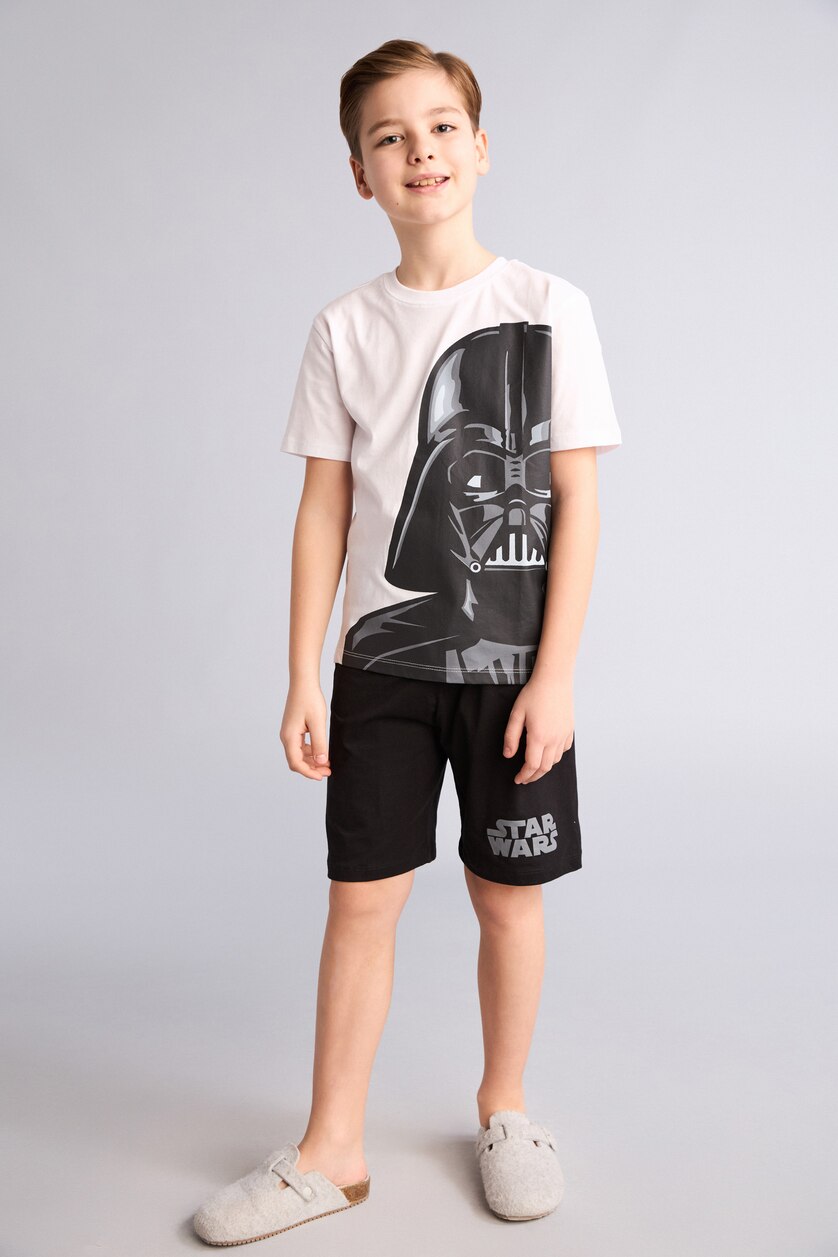 Young Boys - Teen Boys White Boy 2 piece Regular Fit Star Wars Licensed Knitted Pyjamas