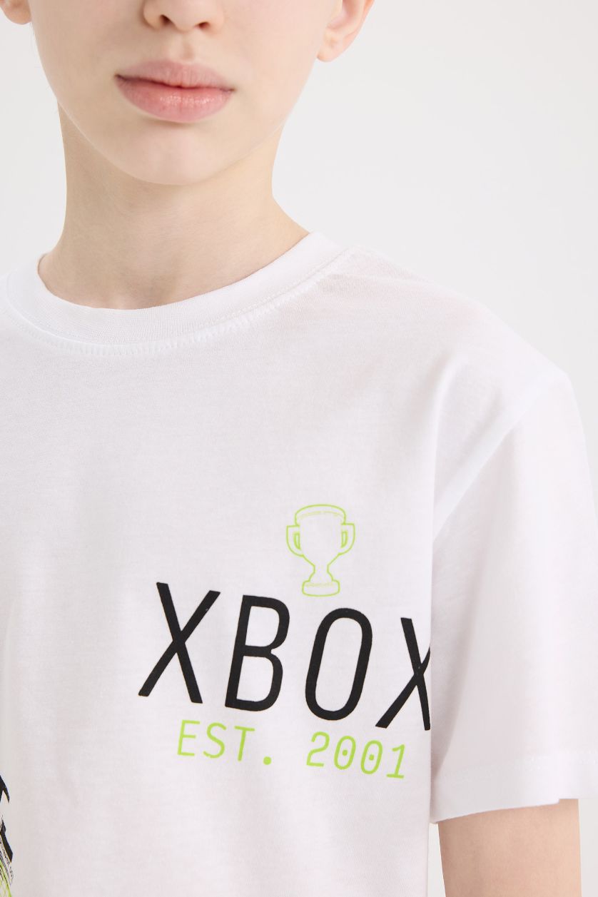 أولادي أبيض طقم بيجاما اولادي قصة عادية تيشيرت أبيض وشورت من Xbox - قطعتين