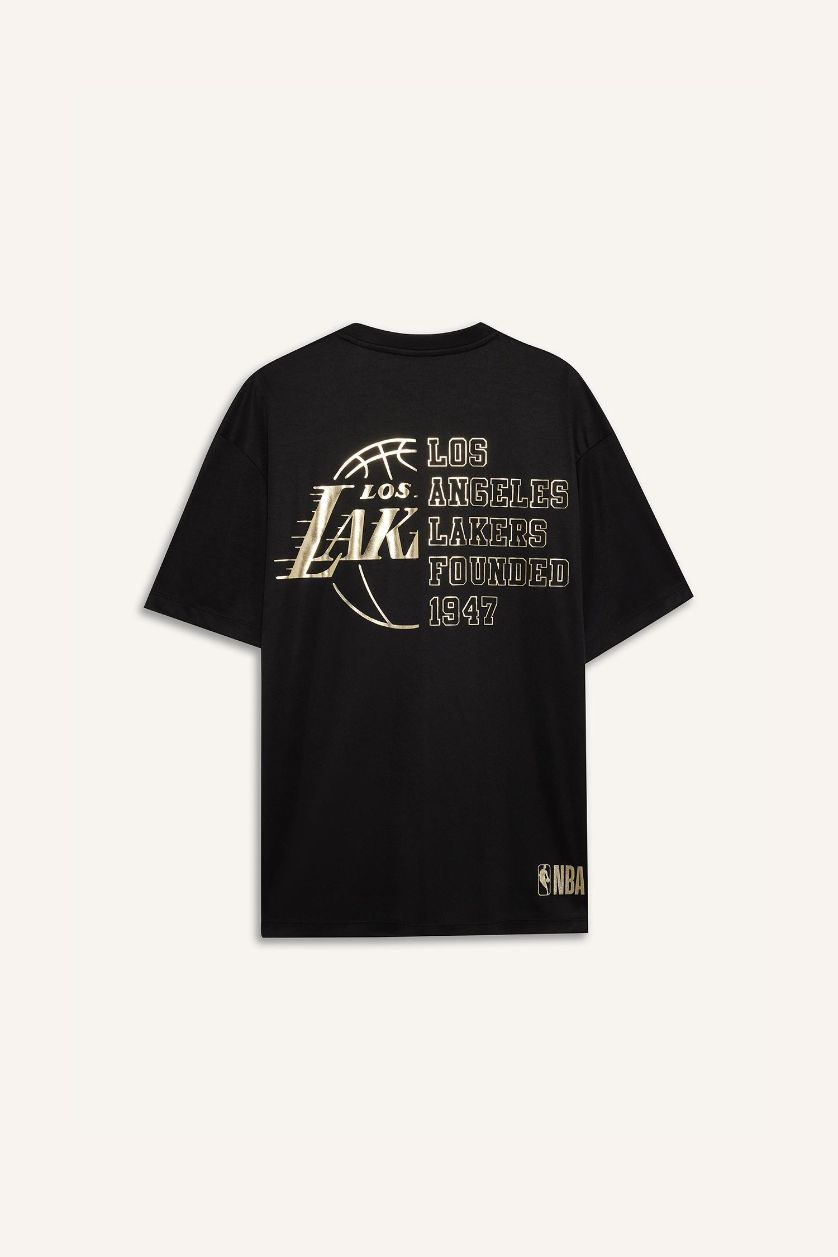 Erkek Siyah NBA Chicago Bulls Standart Fit Kısa Paça Şort