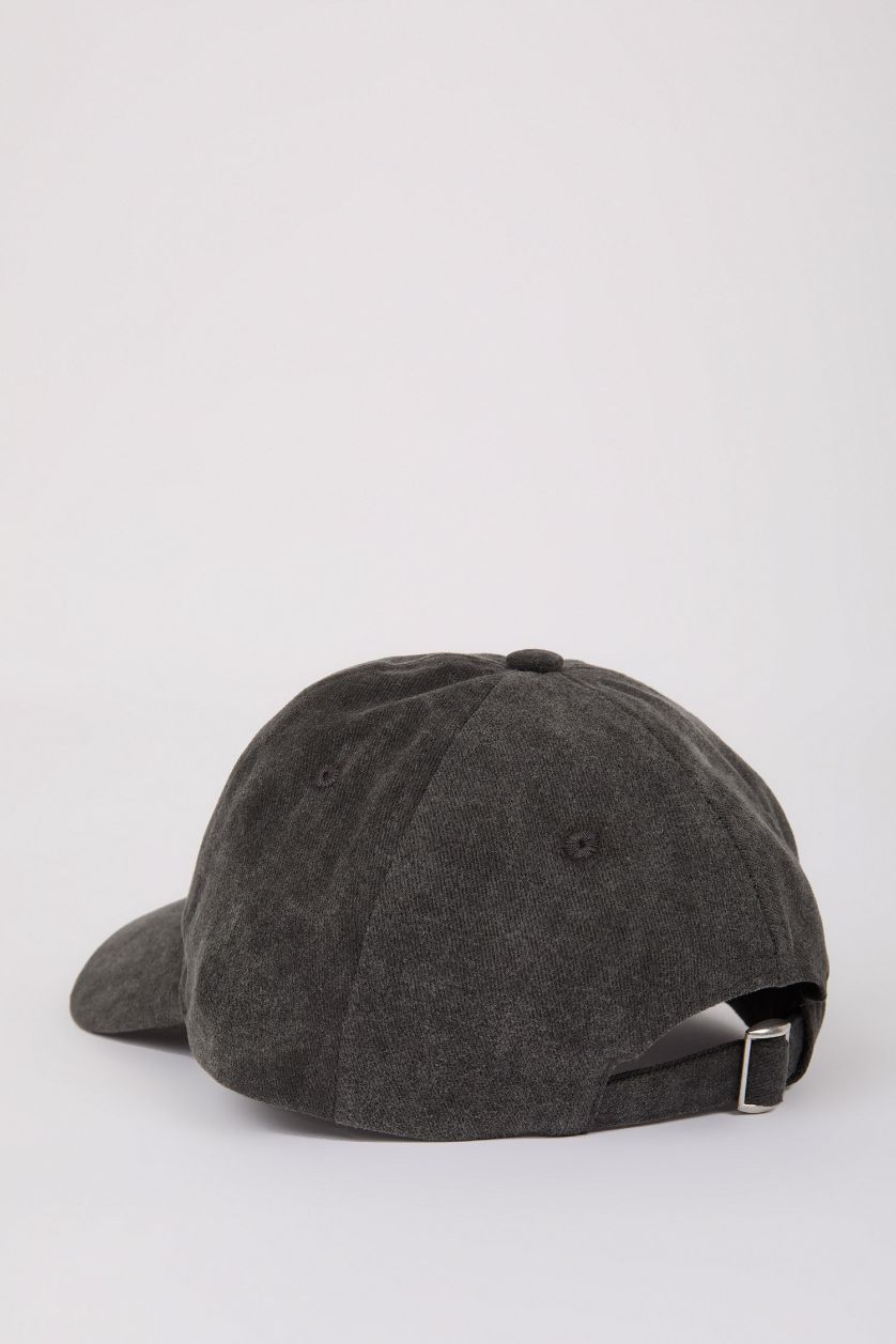 Kız Çocuk - Genç Kız Antrasit Snoopy Baskılı Pamuklu Cap Şapka Kız Çocuk