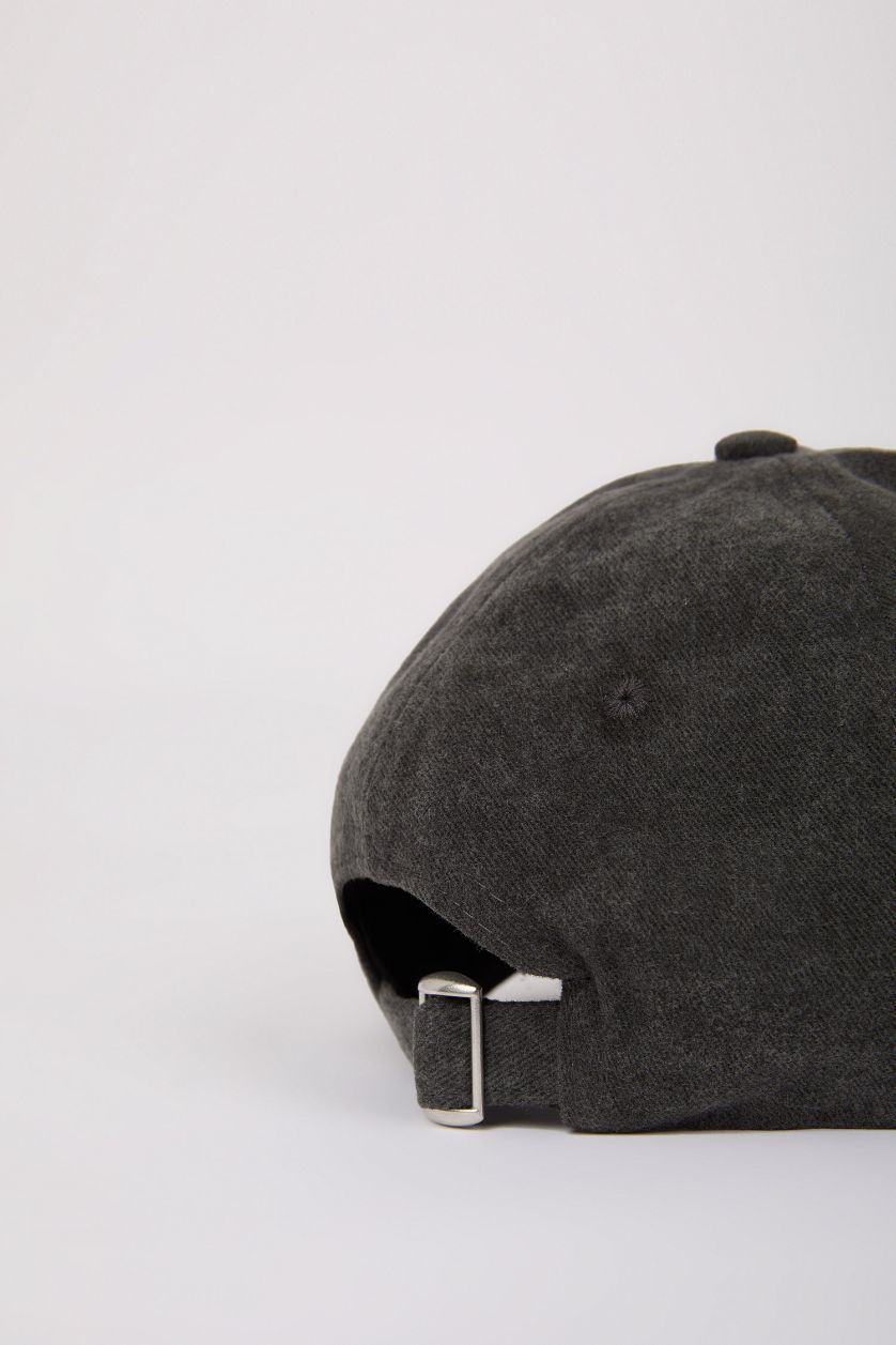 Kız Çocuk - Genç Kız Antrasit Snoopy Baskılı Pamuklu Cap Şapka Kız Çocuk