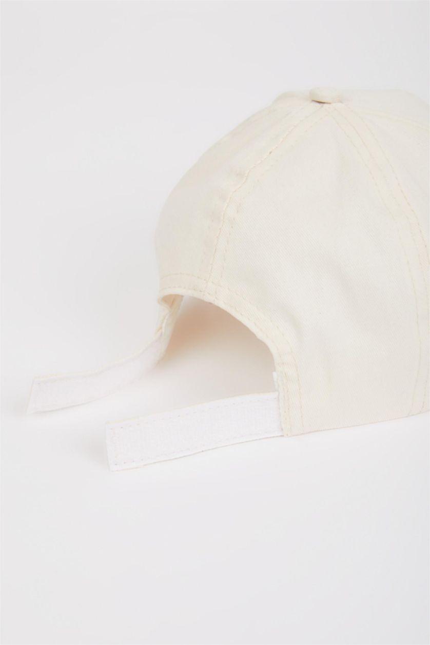 Kız Çocuk - Genç Kız Beyaz Kız Çocuk Barbie Nakışlı Pamuklu Cap Şapka