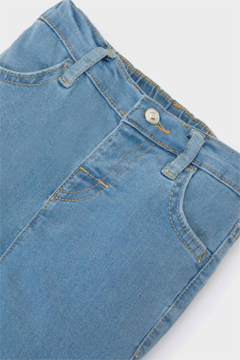 Kız Bebek Açık Mavi Flare Fit Jean Pantolon Kız Bebek