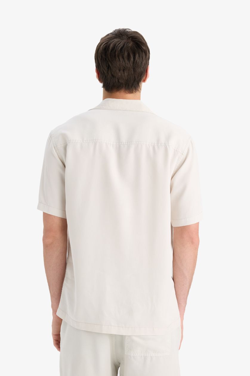 MAN Light Grey Regular Fit Short Sleeve Shirt