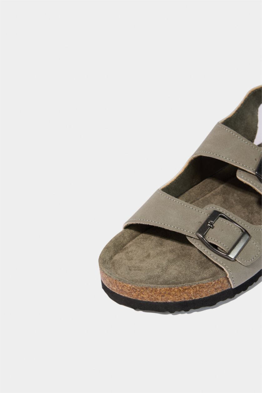 أولاد رمادي صندل بكعب مسطح