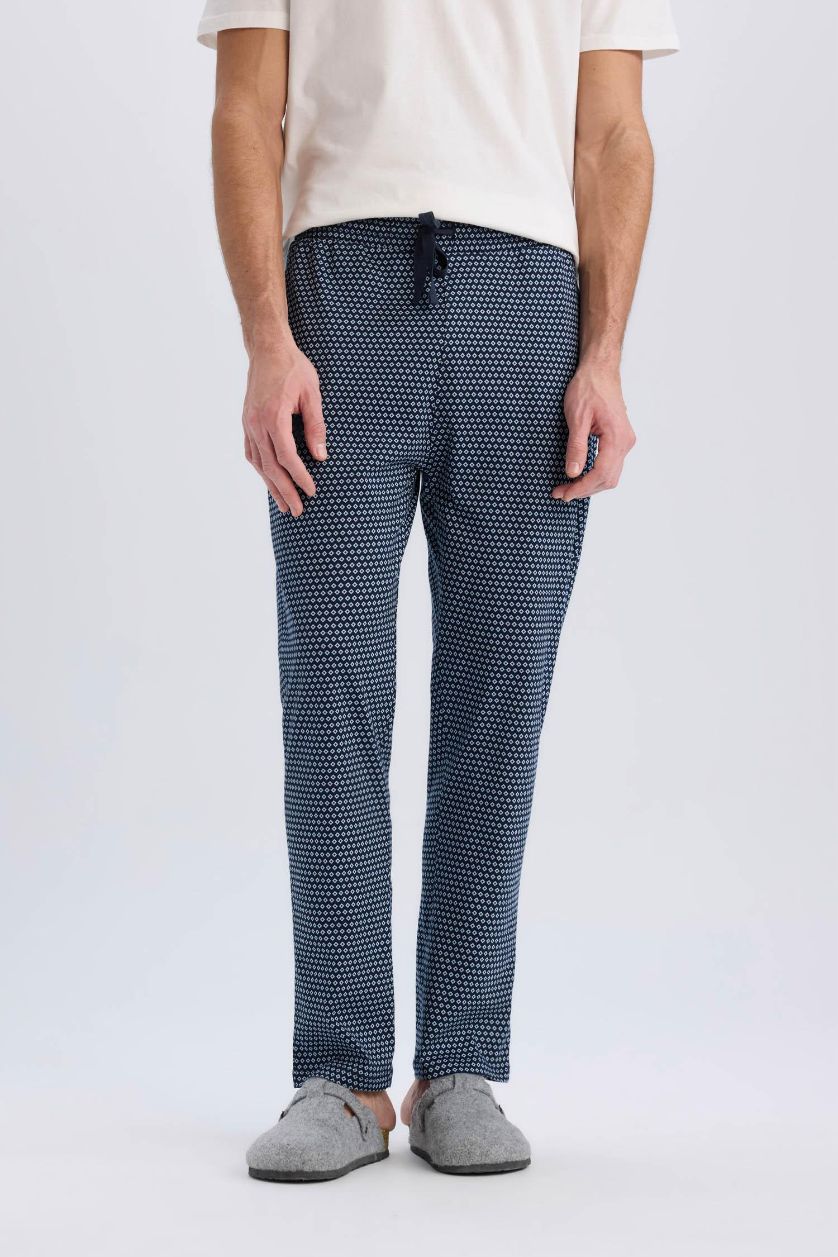HOMME Marin Pantalon de pyjama imprimé avec poches Coupe régulière