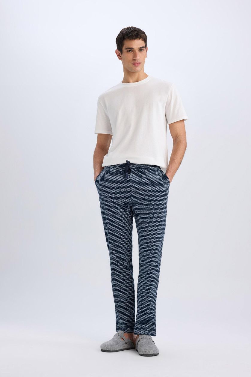 HOMME Marin Pantalon de pyjama imprimé avec poches Coupe régulière