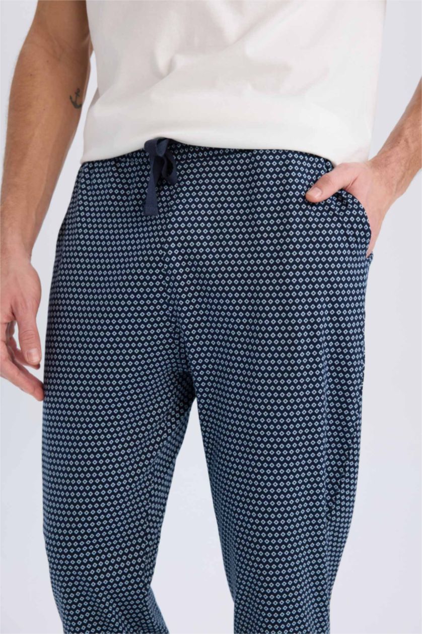 HOMME Marin Pantalon de pyjama imprimé avec poches Coupe régulière
