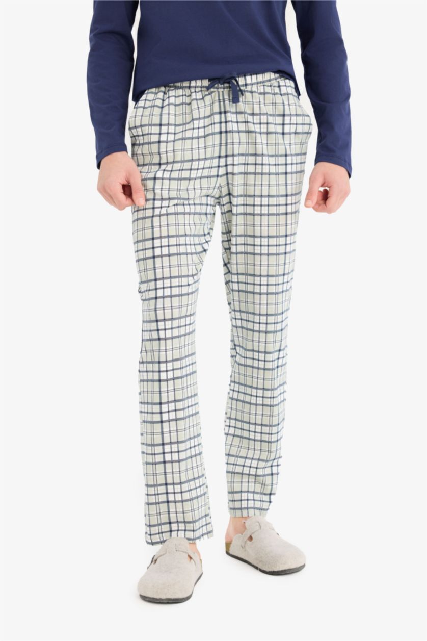 Man NAVY Regular Fit Plaid Long Sleeve 2 Piece Set