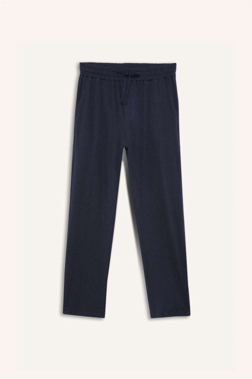 رجال كحلي سيت بجامة مخطط قصة عادية نص ردن - قطعتين