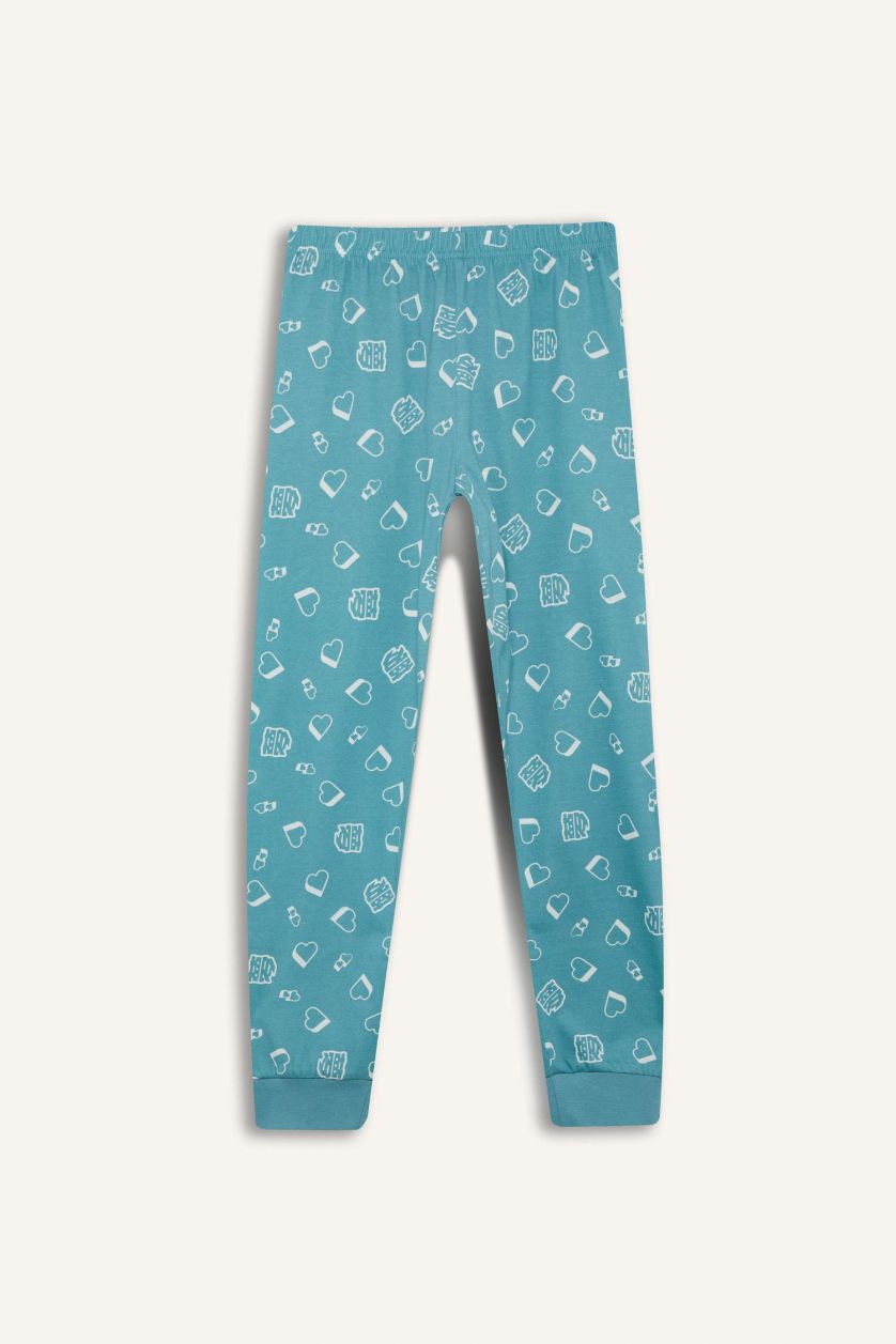 Girls & Teens Ecru Girl Top Bottom 2 Piece Pajama Set