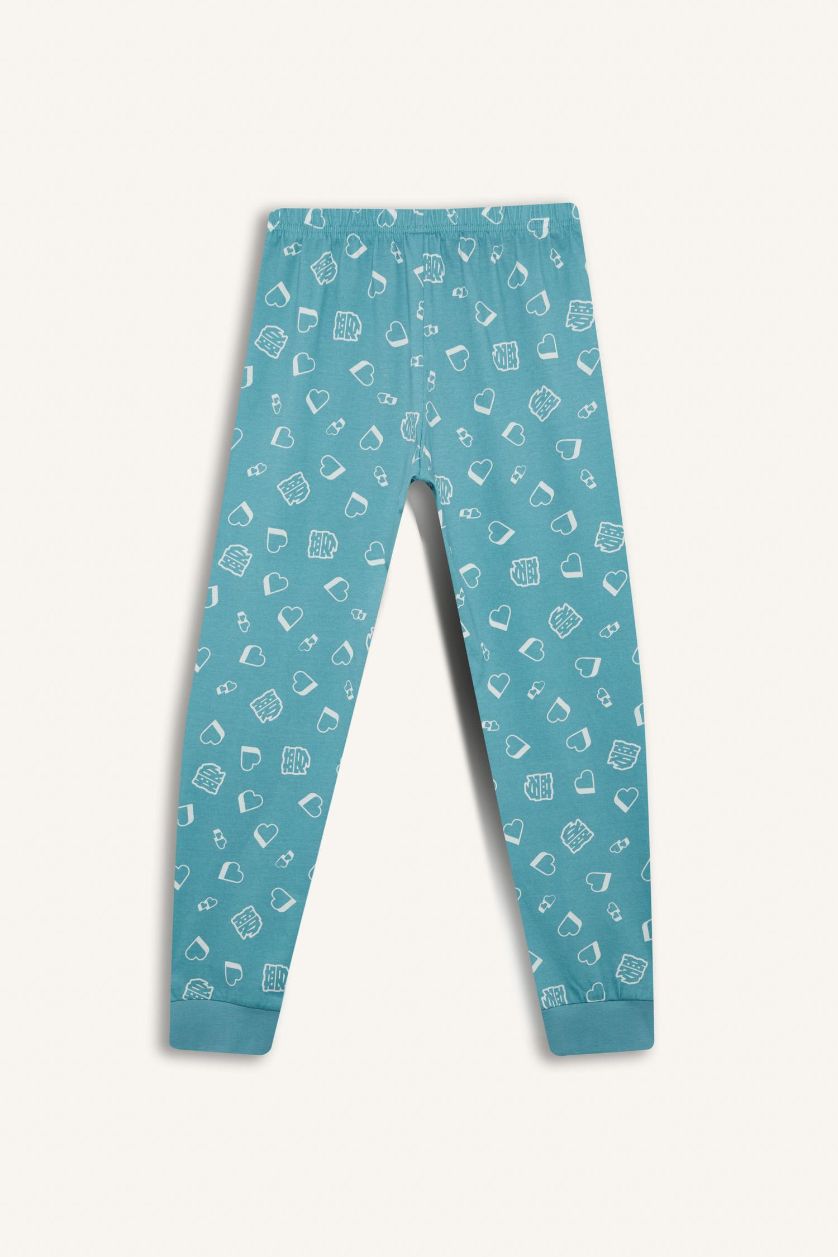 Girls & Teens Ecru Girl Top Bottom 2 Piece Pajama Set