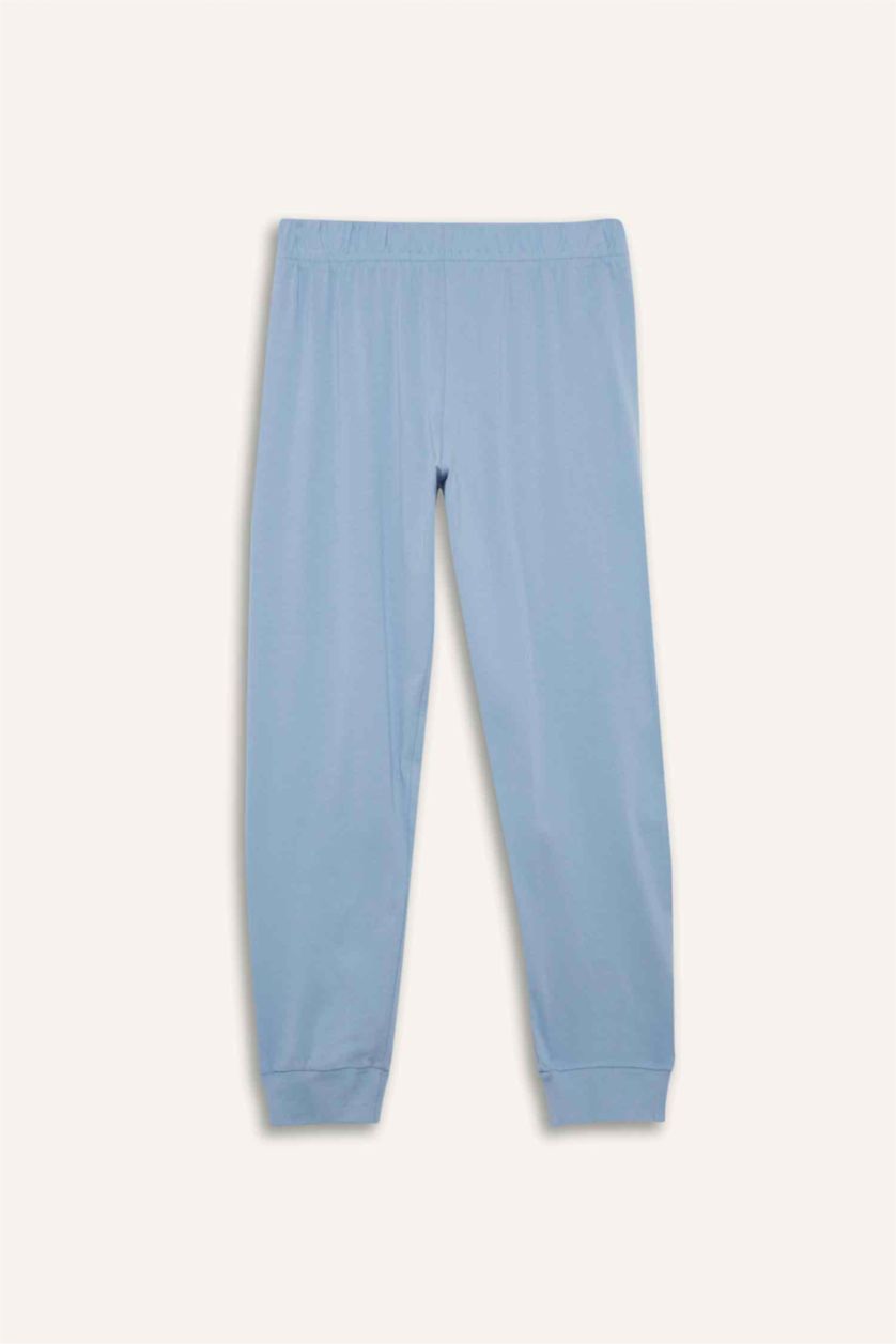 بنات أزرق فاتح سيت بجامة بناتي قصة عادية - قطعتين