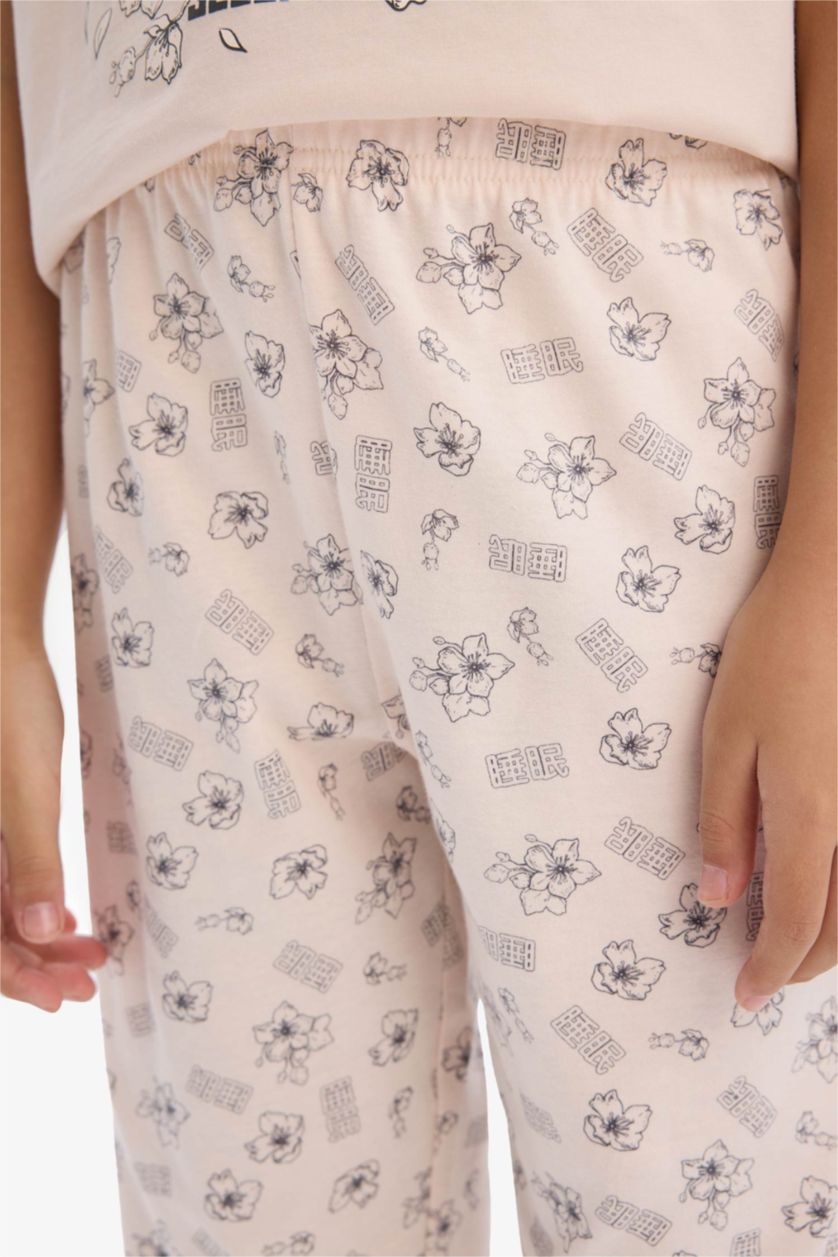 Girls & Teens Light Pink Girl Regular Fit 2 Piece Pajama Set