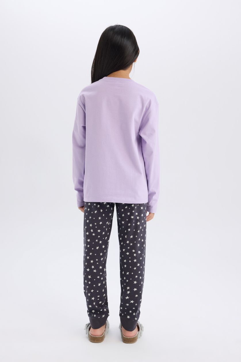 Girls & Teens Lilac Girl Top Bottom 2 Piece Pajama Set