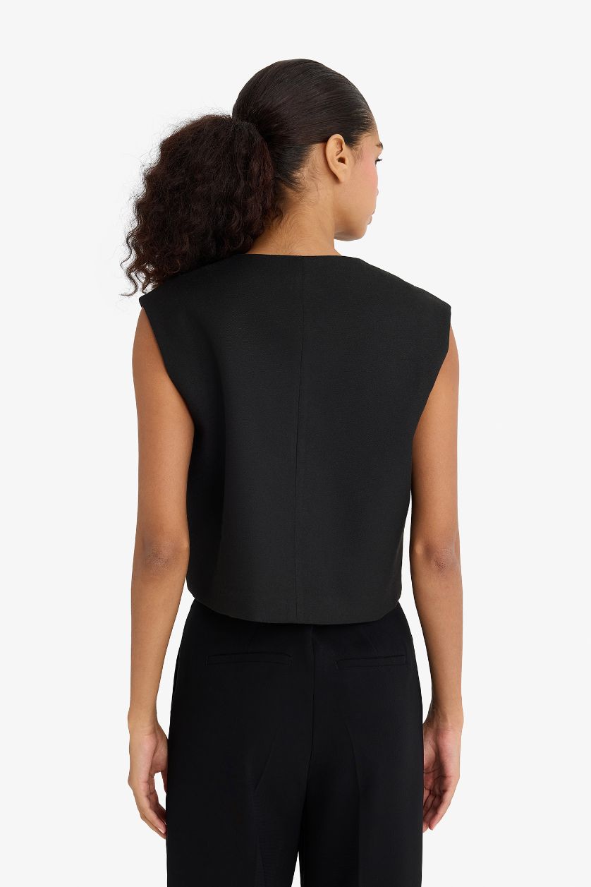 نساء أسود جيلي برقبة مستديرة