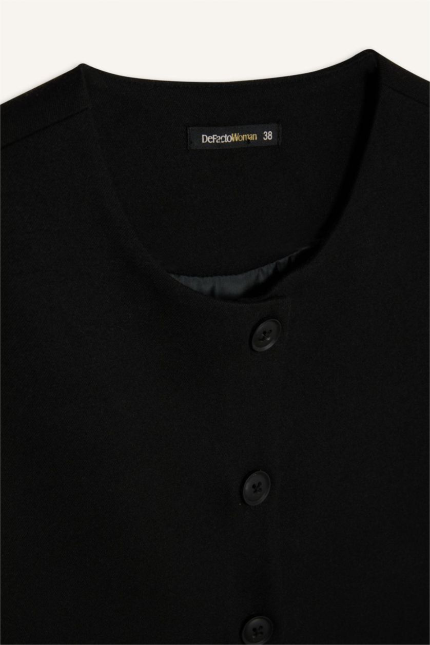 نساء أسود جيلي برقبة مستديرة