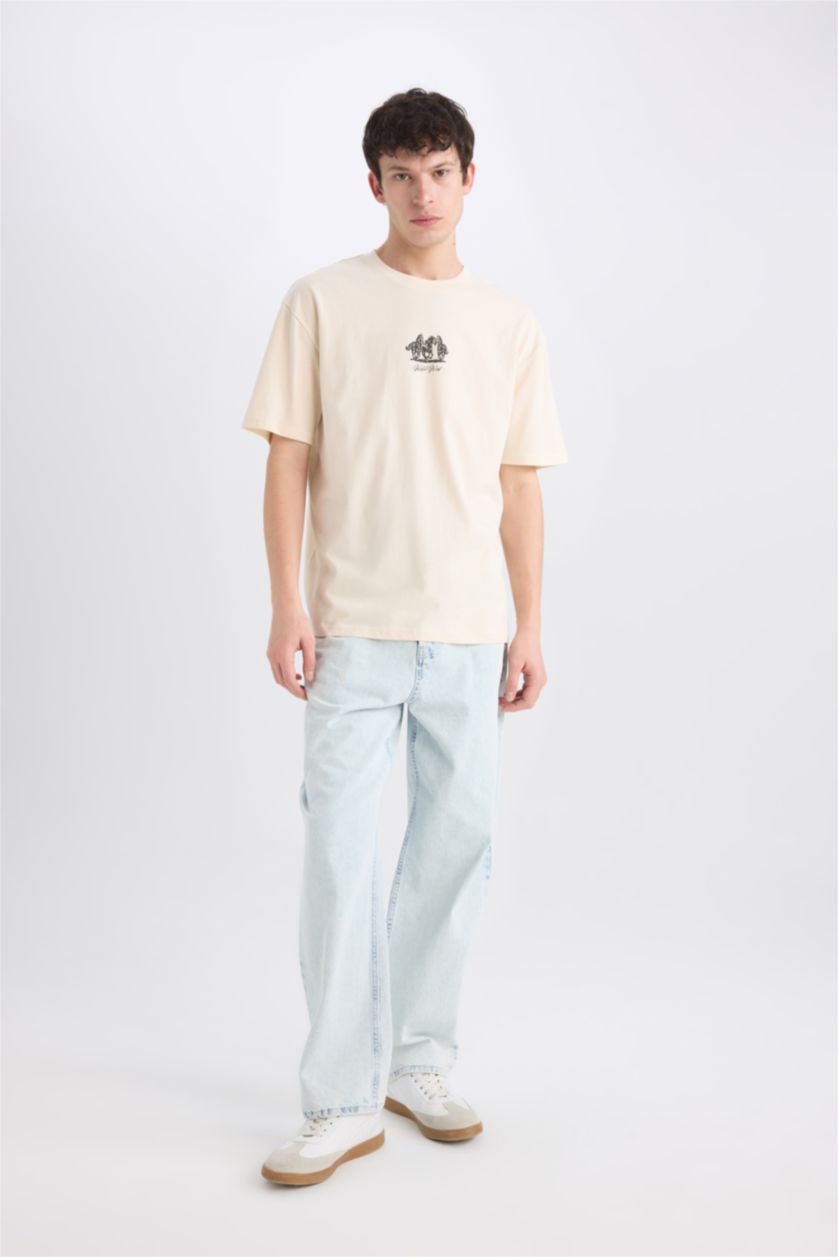 MAN Stone Boxy Fit Crew Neck Short Sleeve T-Shirt