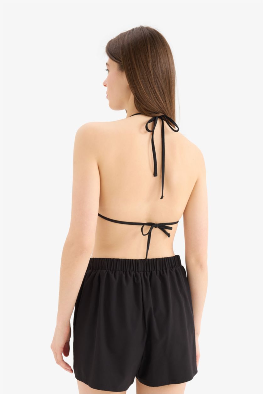 Әйелдерге қара Fall in Love қалыпты пішім Тоқымалы жүзу шолақ шалбар