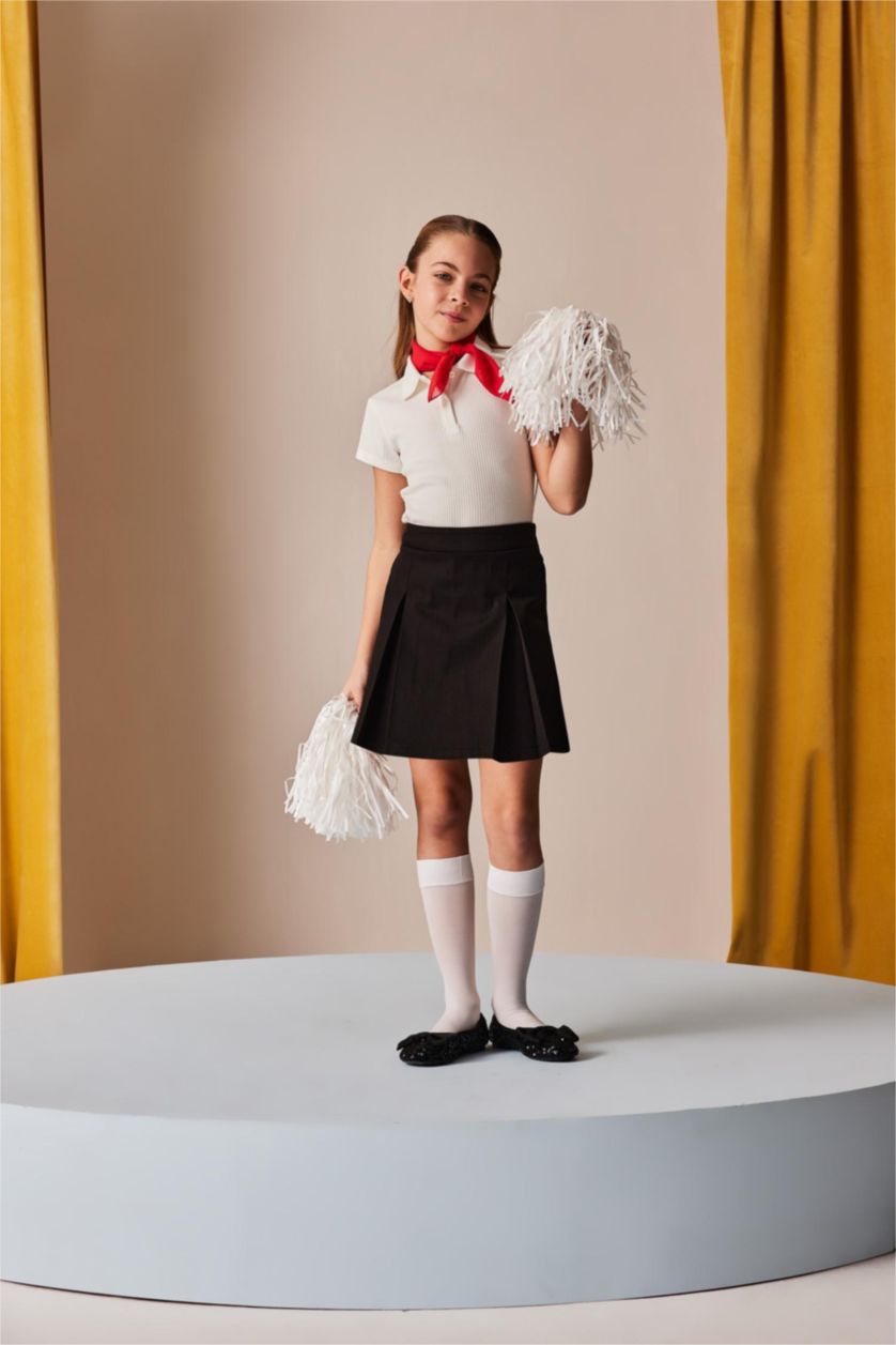 Girls & Teens Black Girl Basic Gabardine Skort