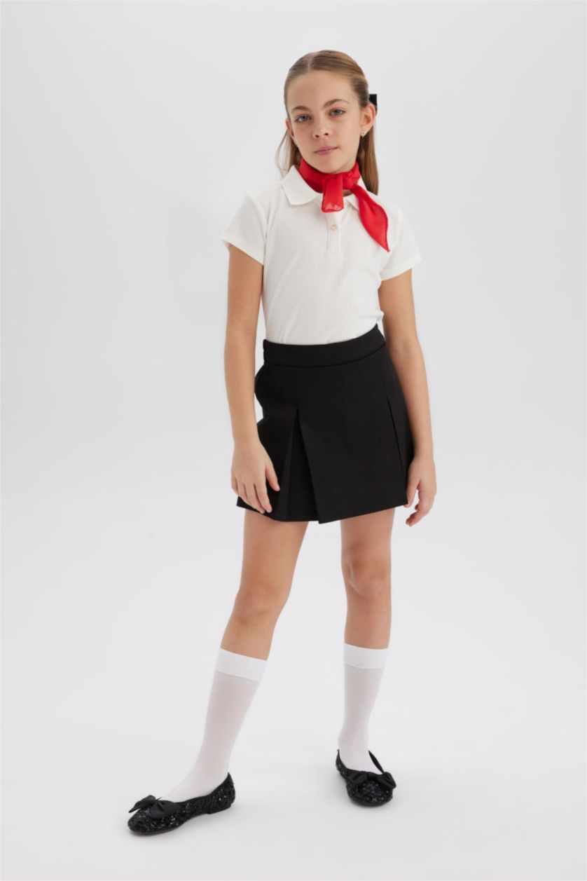 Girls & Teens Black Girl Basic Gabardine Skort