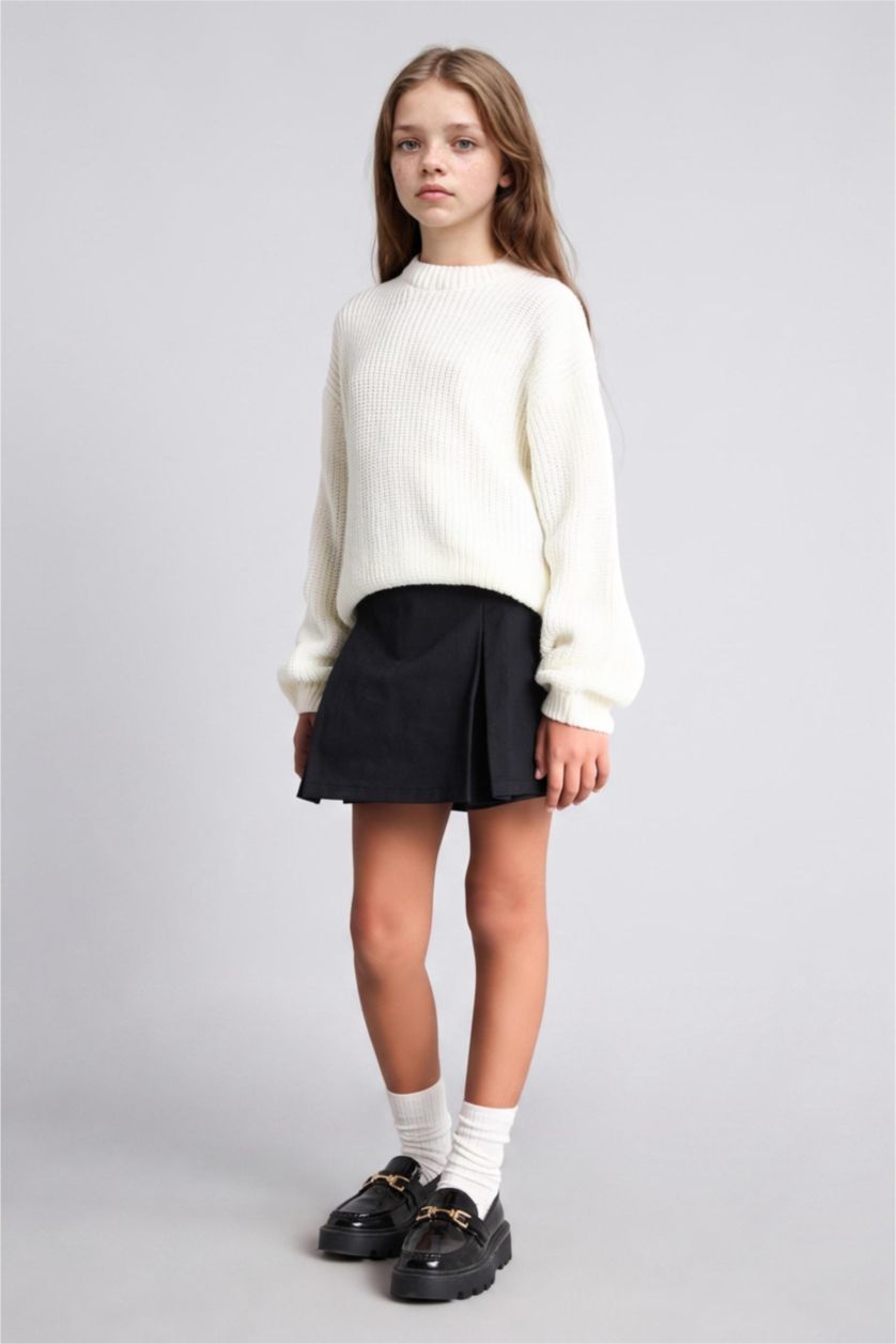 Young Girls - Teen Girls Black Girl Gabardine Skirt