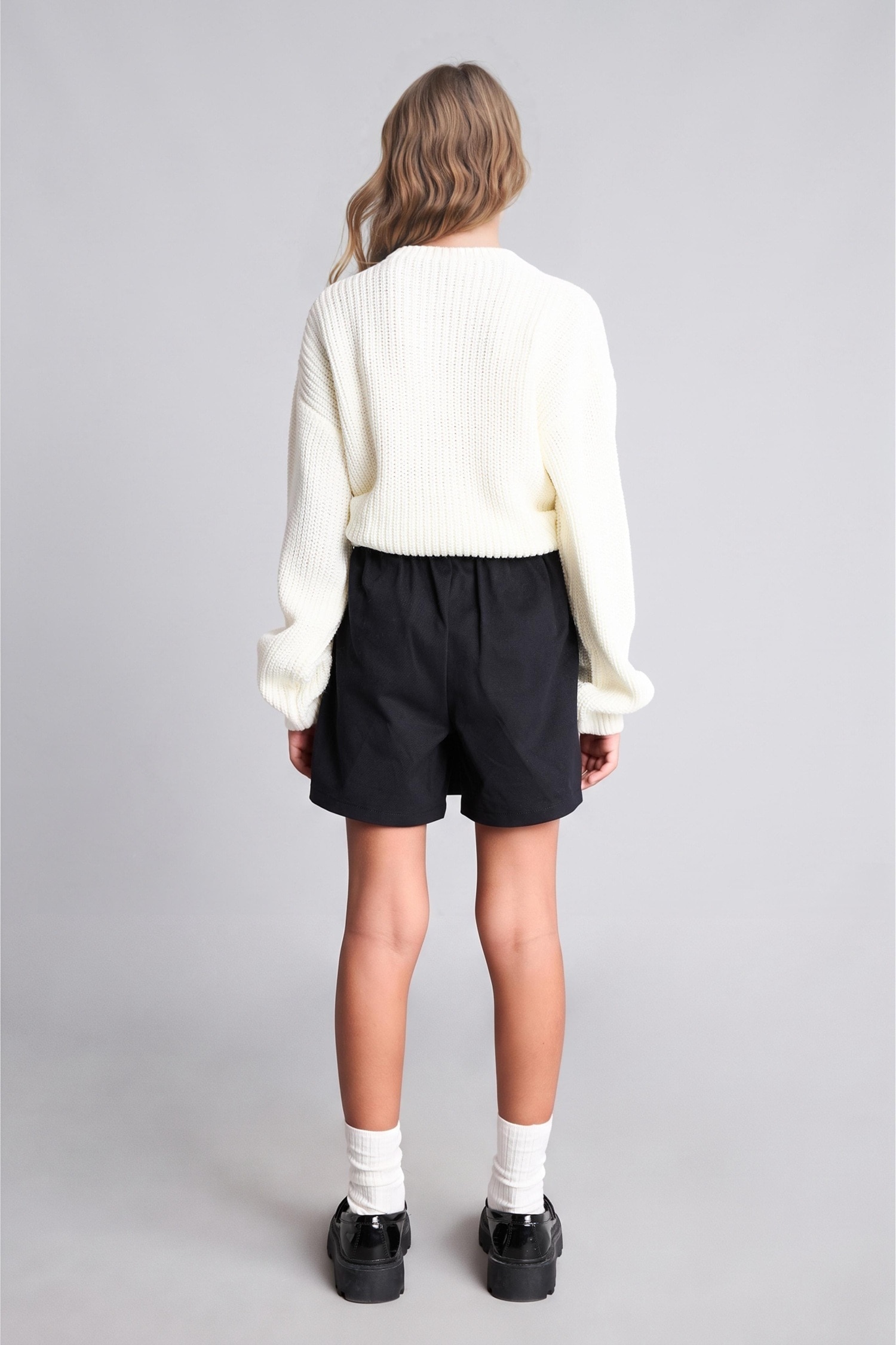 Young Girls - Teen Girls Black Girl Gabardine Skirt