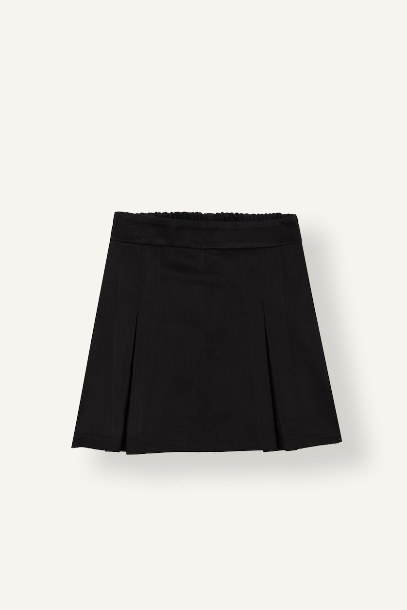 Kız Çocuk - Genç Kız Siyah %100 Pamuk Gabardin Şort Etek Kız Çocuk