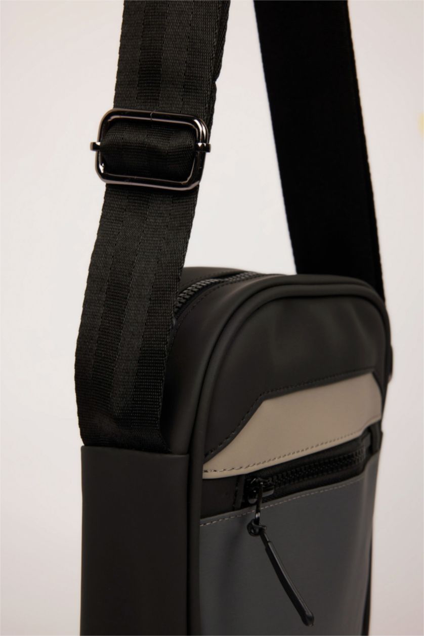 Erkek Siyah Erkek Suni Deri Çapraz Çanta