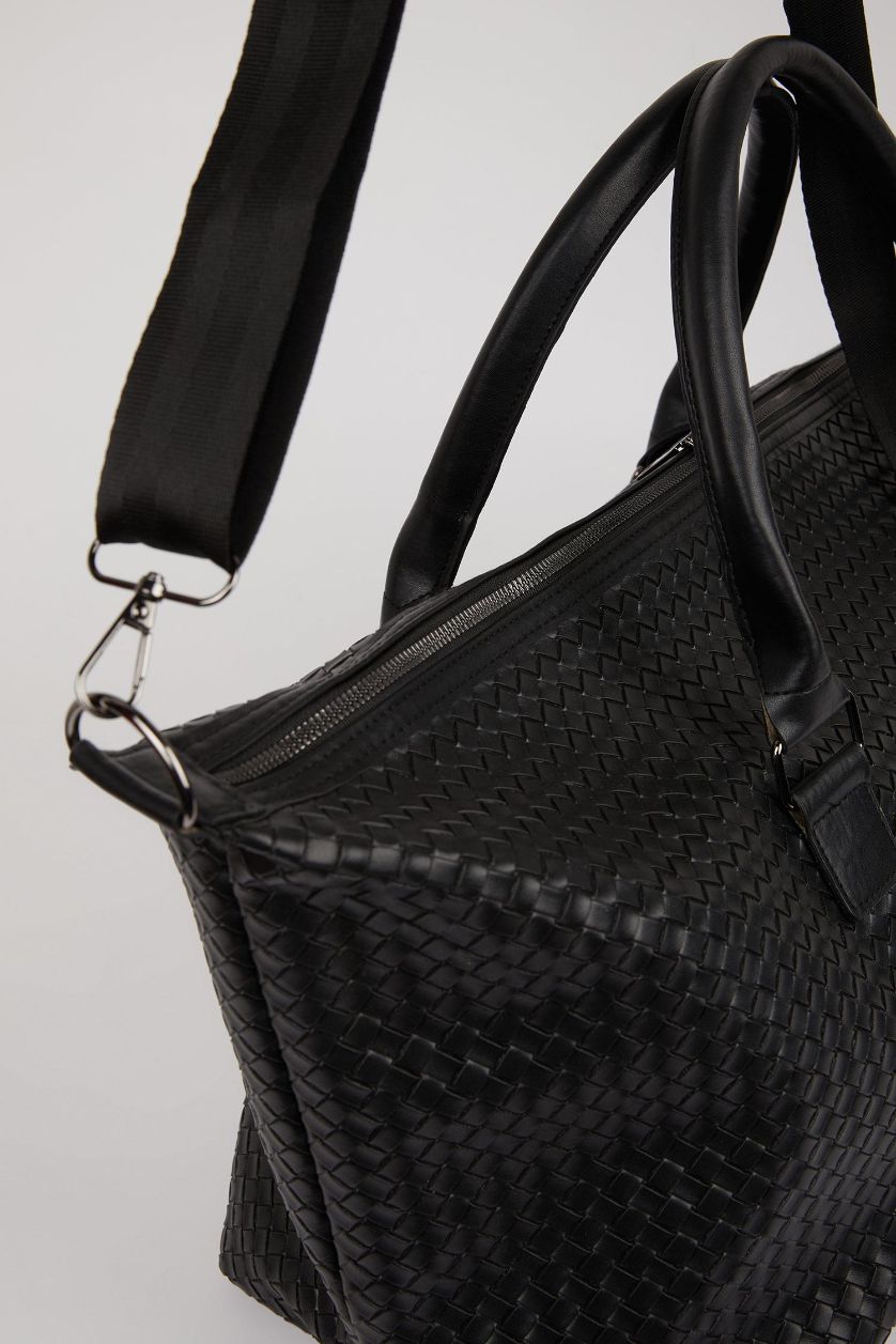 Мужчины Черный Спортивная сумка из искусственной кожи для мужчин