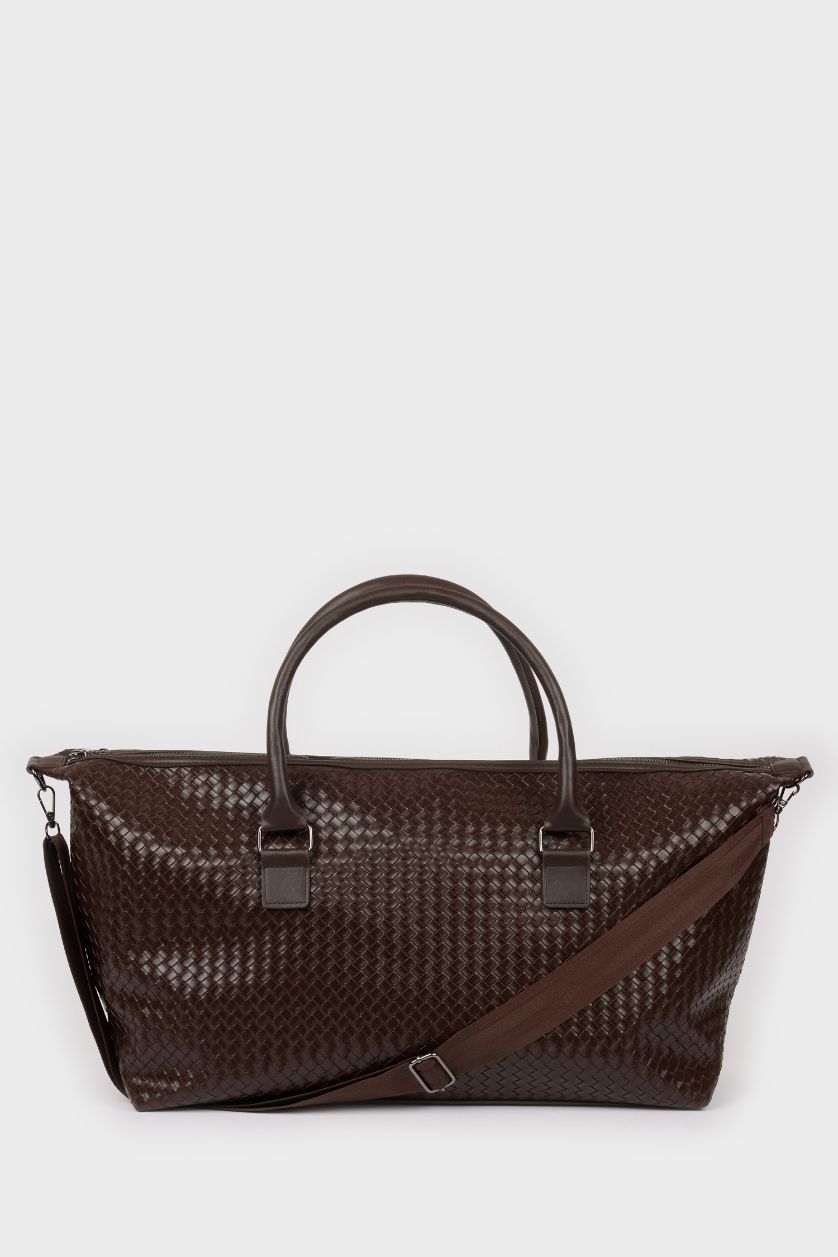 Erkek Kahve Erkek Suni Deri Spor Ve Seyahat Çantası