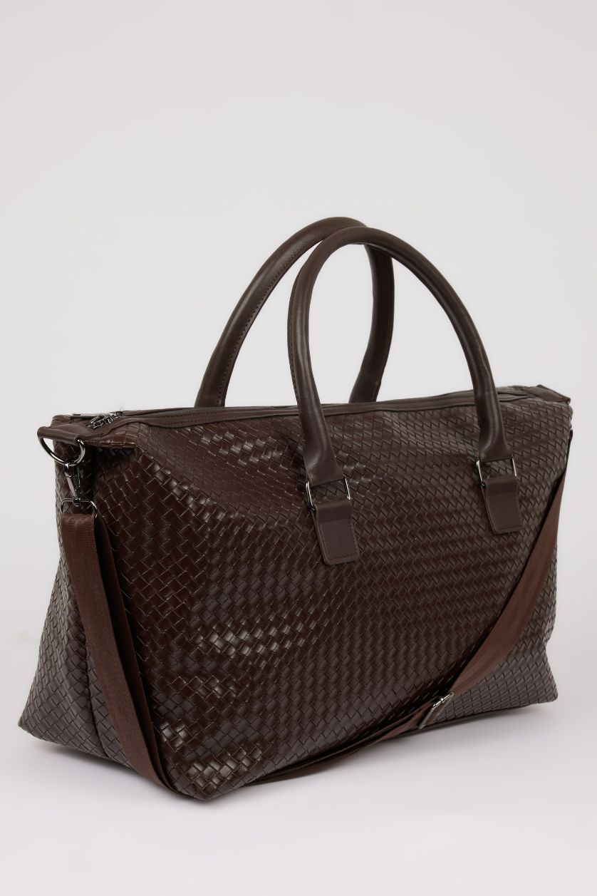 Erkek Kahve Erkek Suni Deri Spor Ve Seyahat Çantası