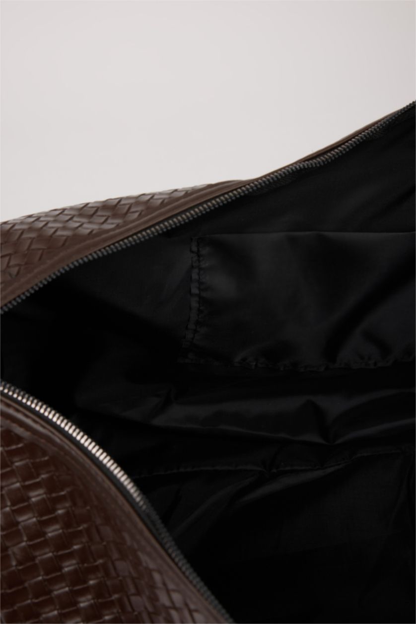 Erkek Kahve Erkek Suni Deri Spor Ve Seyahat Çantası