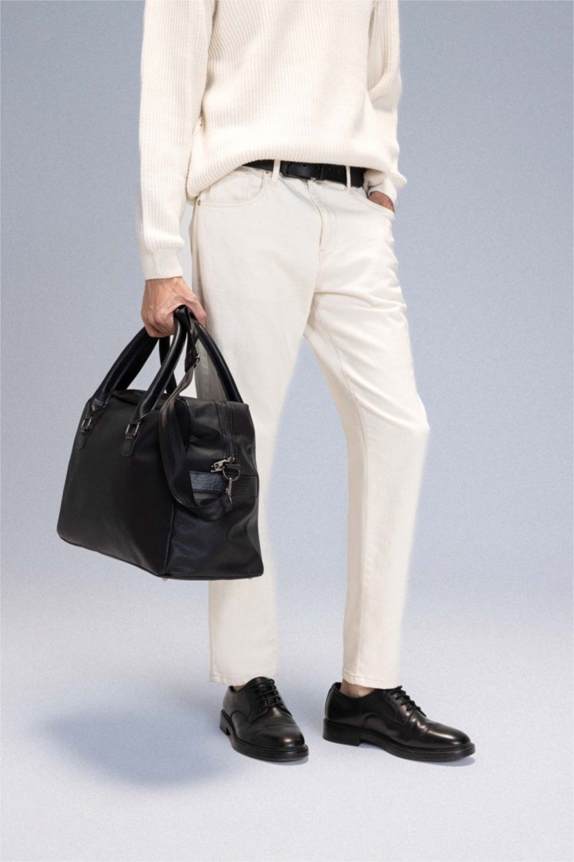 Мужчины Черный Спортивная сумка из искусственной кожи для мужчин