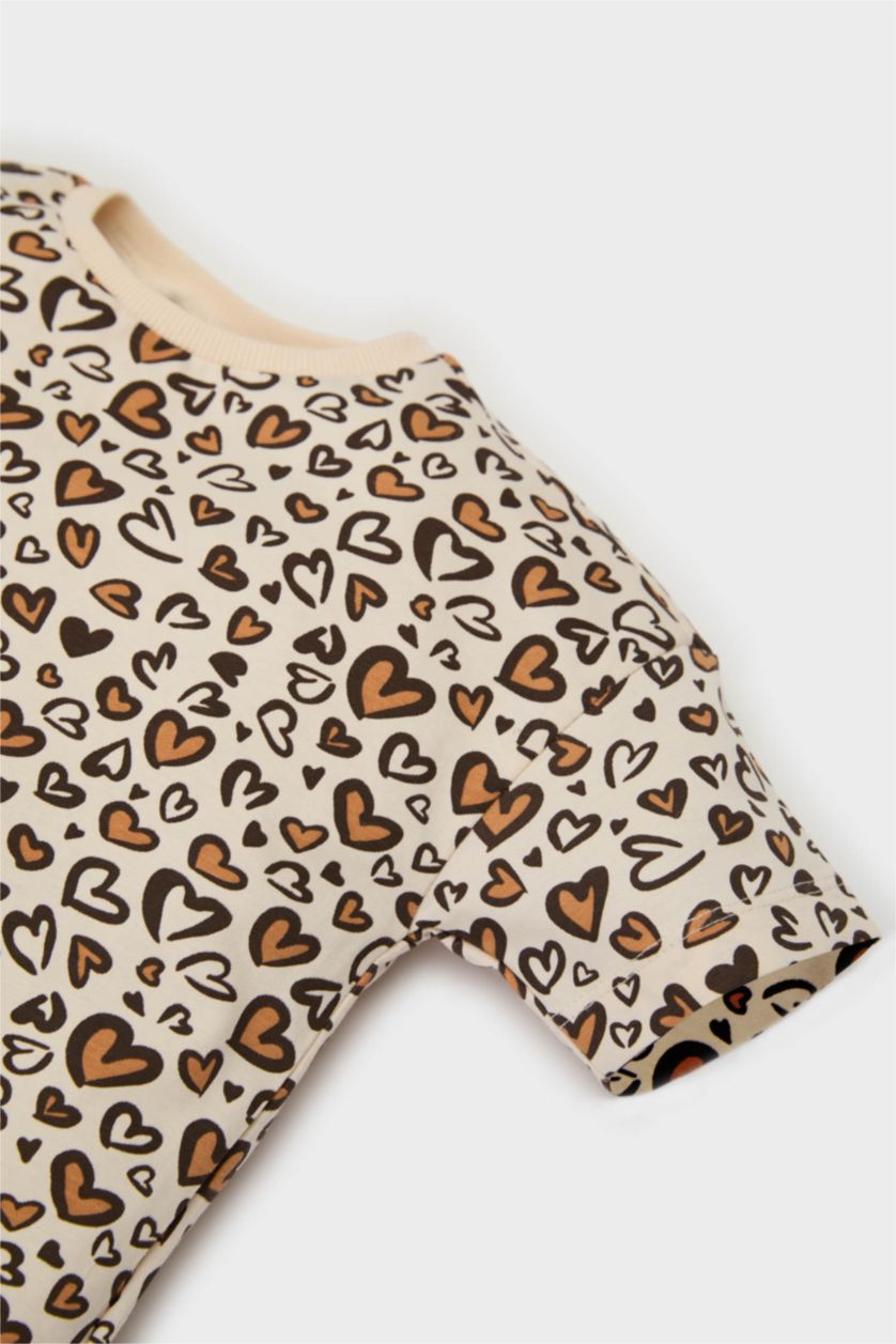 BABY GIRL Sand Baby Girl Patterned 2 Piece Set