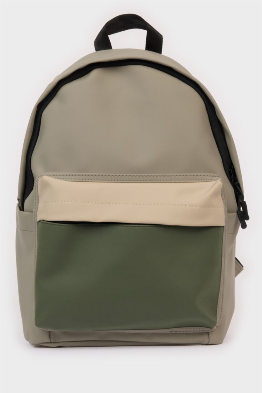 Erkek Çocuk - Genç Erkek Bej Erkek Suni Deri Sırt Çantası