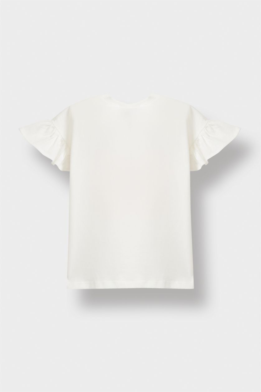 طفلة صغيرة بيج فاتح تيشيرت بيبي بناتي نص ردن بطبعة ممتعة قصة عادية