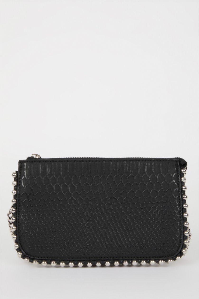 Әйелдерге қара Әйелдерге полиуретан иық сөмкесі