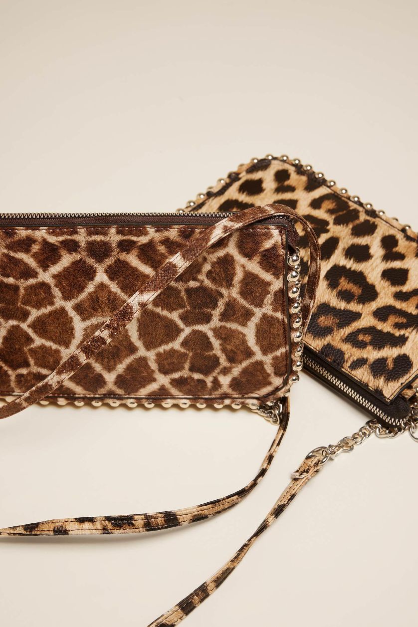 WOMAN Brown Woman Leopard Pattern Faux Leather Cross Bag