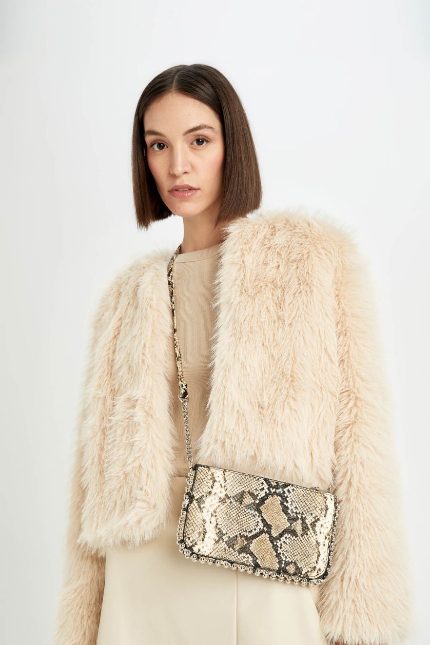 Kadın Karma Kadın Yılan Derisi Görünümlü Çapraz Çanta