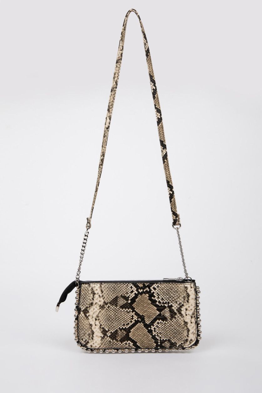 Kadın Karma Kadın Yılan Derisi Görünümlü Çapraz Çanta
